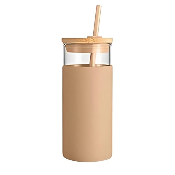 Glass_Sipper1 Glass Sipper Bottle with Bamboo Lid and Straw