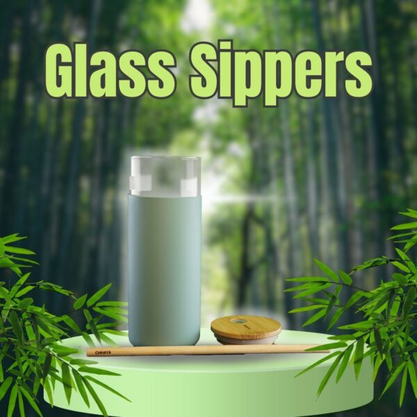 Glass_Sipper2 Glass Sipper Bottle with Bamboo Lid and Straw