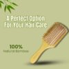 Square Bamboo Paddle Hair Brush – Natural Wooden Detangler