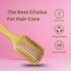Square Bamboo Paddle Hair Brush – Natural Wooden Detangler