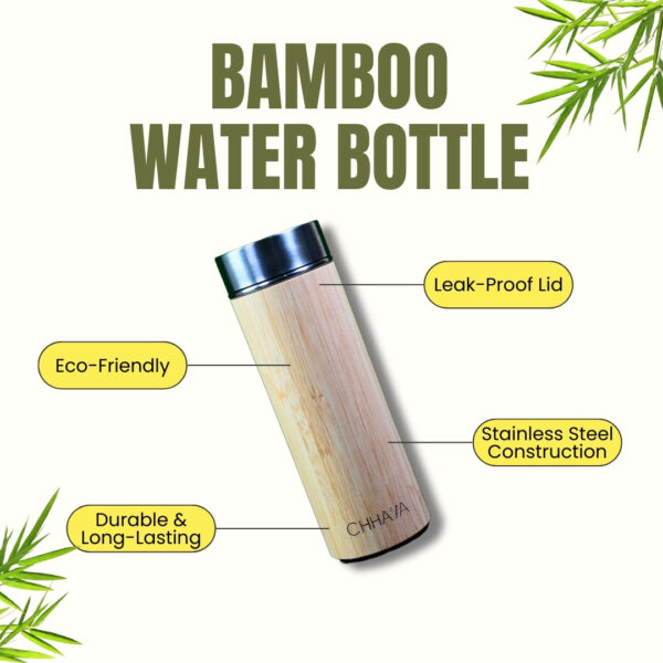 bamboo_bottle4 Bamboo Water Bottle with Leak-Proof Lid – Stainless Steel, BPA-Free & Reusable