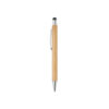 Eco-Friendly Bamboo Pens With Stylus And Chromed Finish Button, Tip, Clip