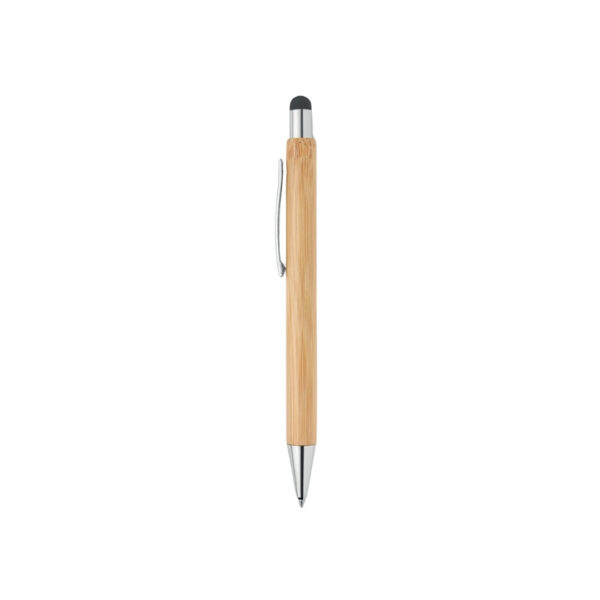 bamboo_pen1 Eco-Friendly Bamboo Pens With Stylus And Chromed Finish Button, Tip, Clip