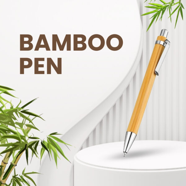 bamboo_pen2 Eco-Friendly Bamboo Pens With Stylus And Chromed Finish Button, Tip, Clip