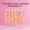Eco-Friendly Bamboo Pens With Stylus And Chromed Finish Button, Tip, Clip