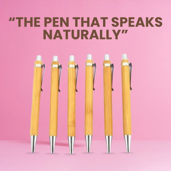 bamboo_pen4 Eco-Friendly Bamboo Pens With Stylus And Chromed Finish Button, Tip, Clip
