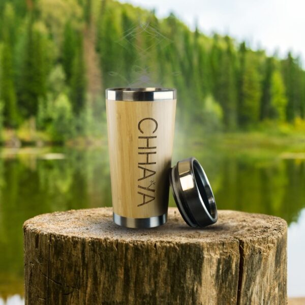Eco-Friendly Bamboo Tumbler with Tea Infuser – Reusable, Insulated & Travel-Ready