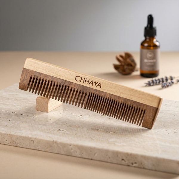 Natural Bamboo Comb – Wide Tooth, Anti-Frizz & Scalp-Friendly Hair Care Essential