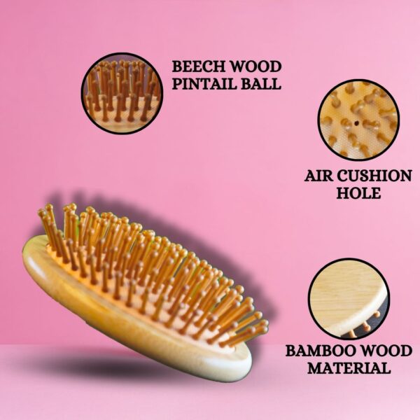 Eco-Friendly Bamboo Orbit Hairbrush – Natural Detangling Brush