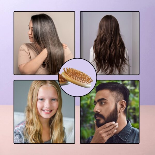Eco-Friendly Bamboo Orbit Hairbrush – Natural Detangling Brush