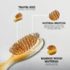 Eco-Friendly Bamboo Mini Hairbrush with Natural Bristles