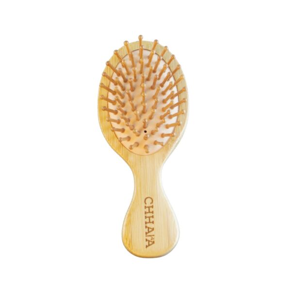 Eco-Friendly Bamboo Mini Hairbrush with Natural Bristles
