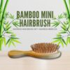 Eco-Friendly Bamboo Mini Hairbrush with Natural Bristles